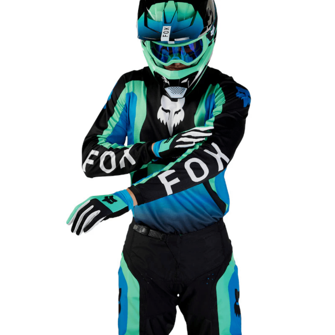 JERSEY FOX 180 BALLAST [NEGRO/AZUL] - Todo Riders