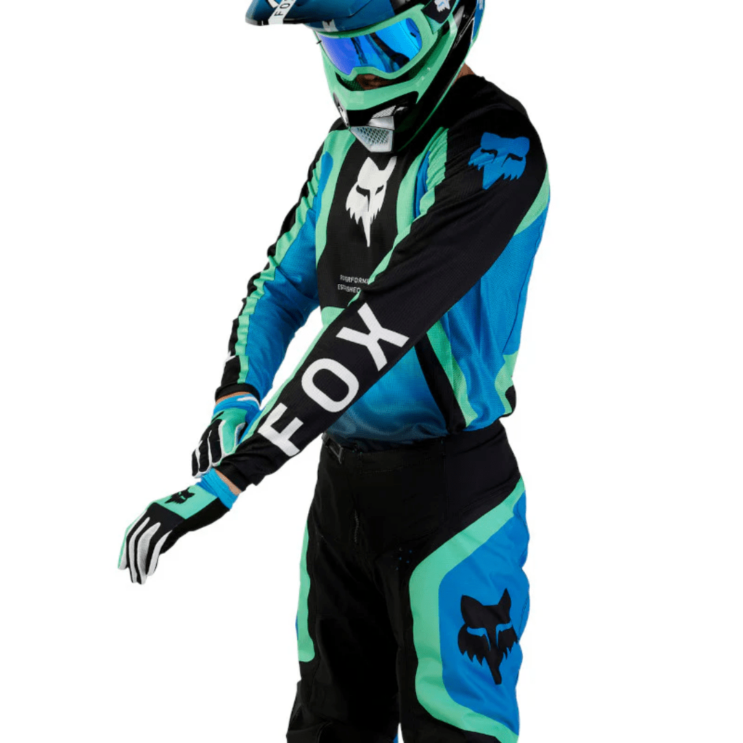 JERSEY FOX 180 BALLAST [NEGRO/AZUL] - Todo Riders