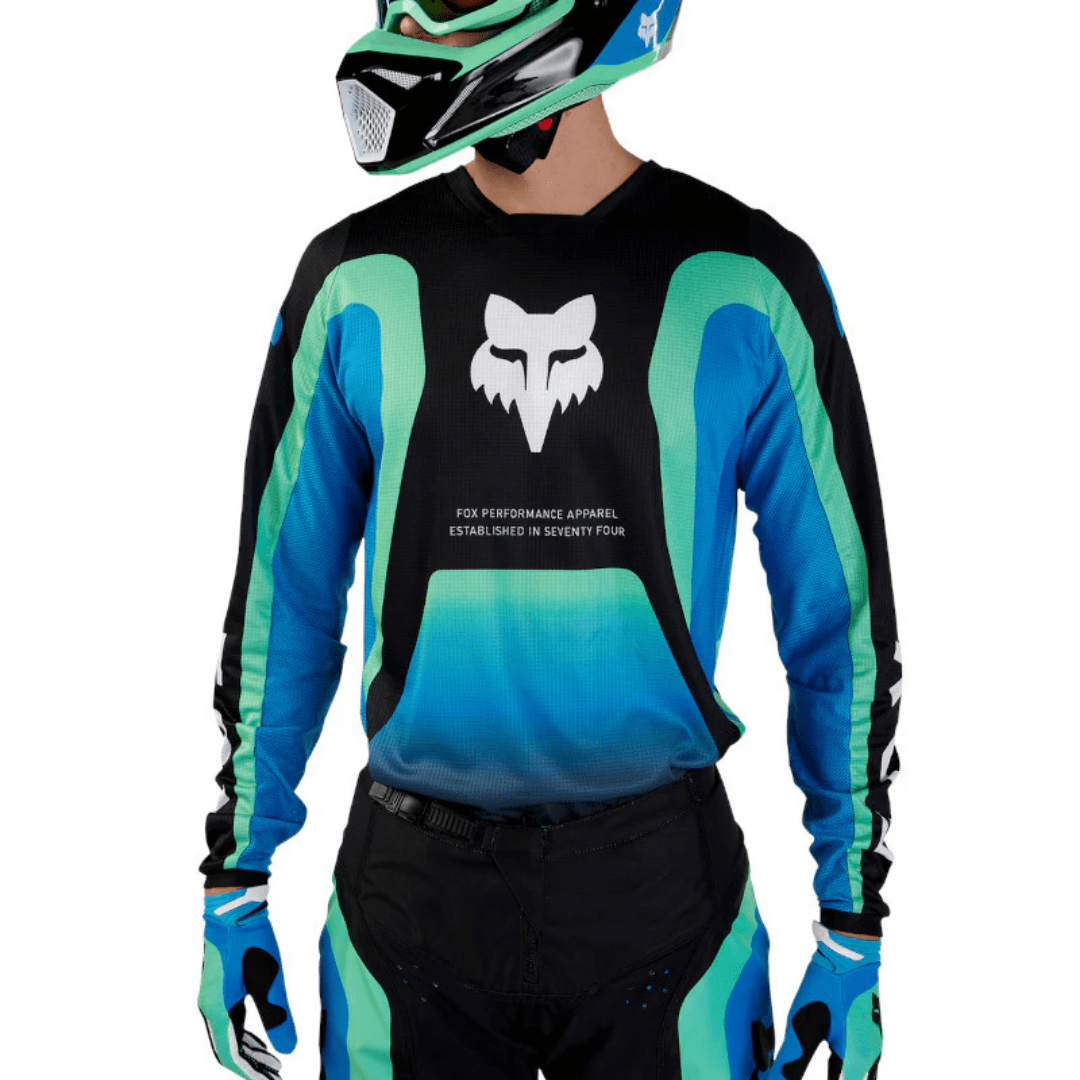 JERSEY FOX 180 BALLAST [NEGRO/AZUL] - Todo Riders