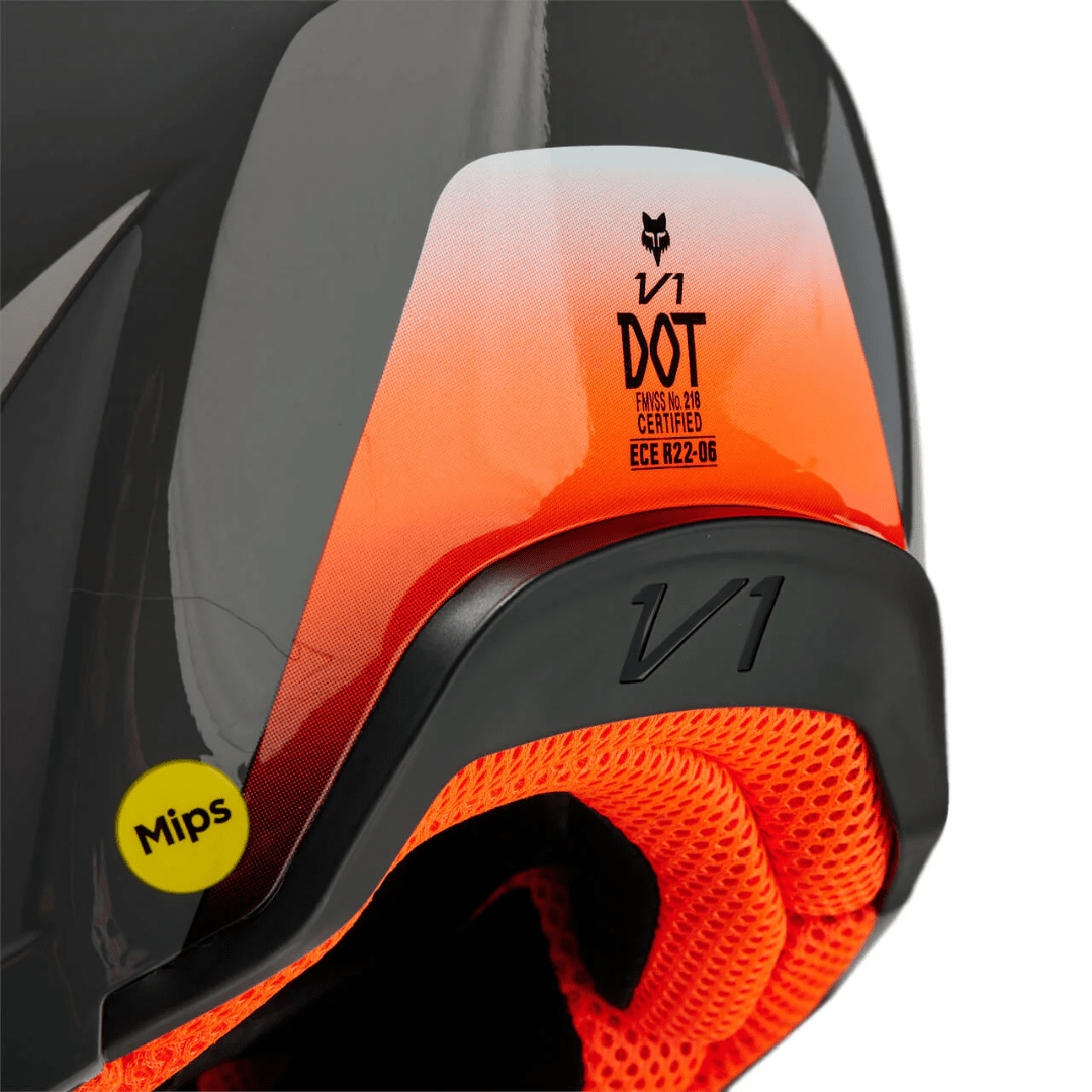 CASCO FOX V1 BALLAST [GRIS/NARANJA] - Todo Riders