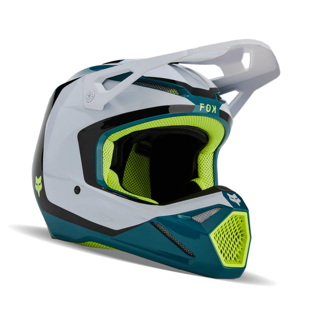 CASCO FOX V1 NITRO [AZUL/VERDE]