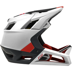 CASCO FOX PROFRAME BLOCKED CE [BLANCO/ROJO]