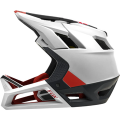 CASCO FOX PROFRAME BLOCKED CE [BLANCO/ROJO]