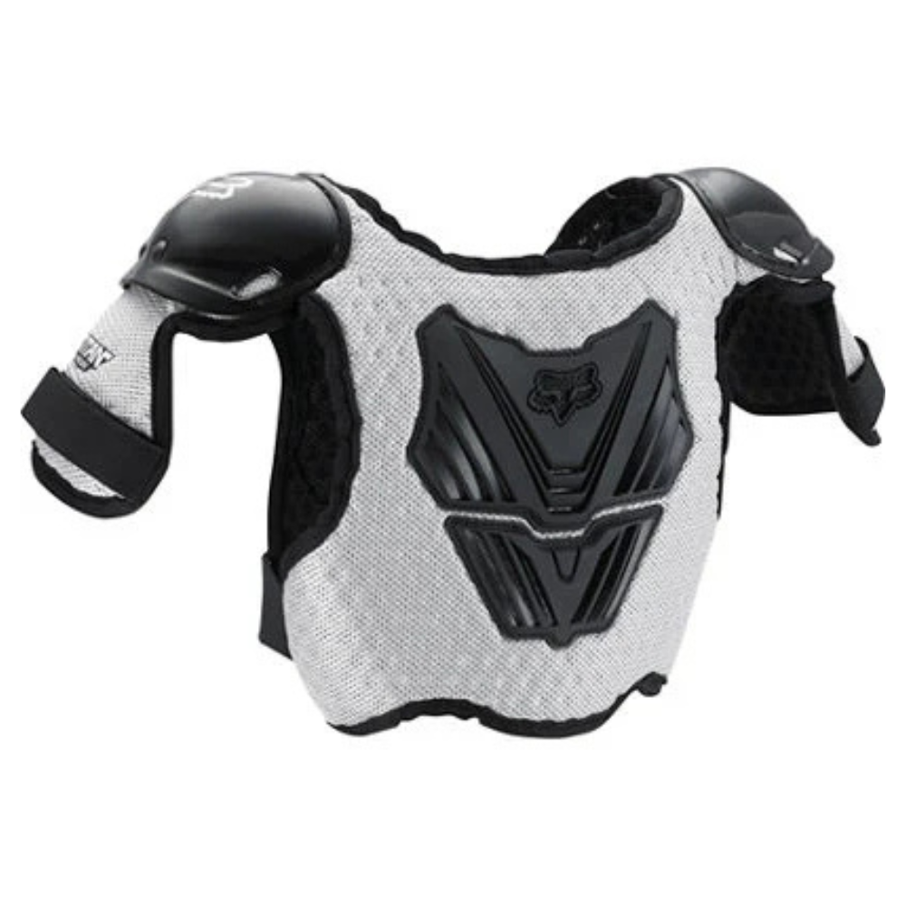 PECHERA FOX PEEWEE TITAN ROOST [BLK/SLV] (PARA NIÑOS)