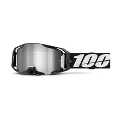 GOGGLE 100% ARMATIC NEGRA LENTE SILVER ESPEJO
