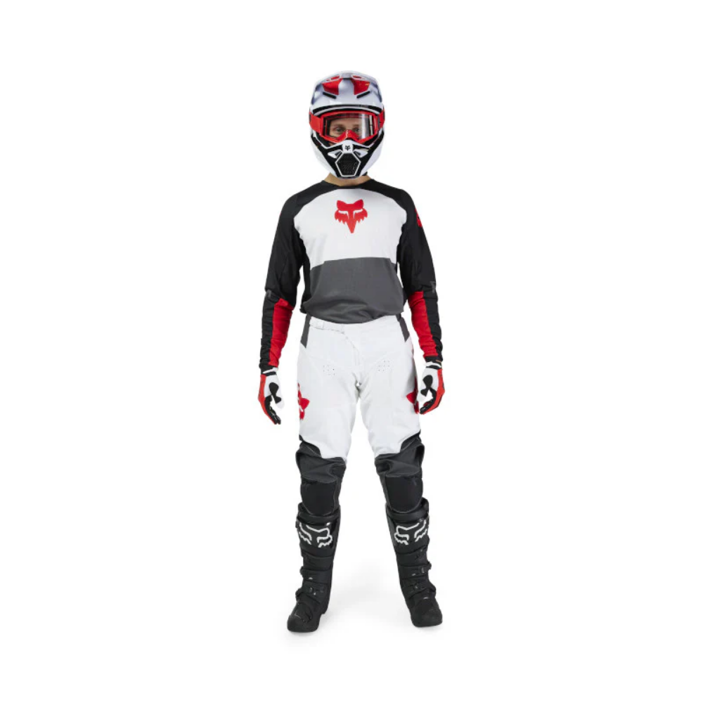UNIFORME FOX 180 FLOW [BLANCO/ ROJO]