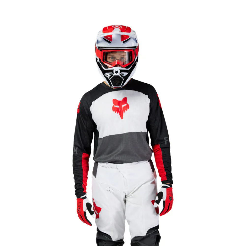 UNIFORME FOX 180 FLOW [BLANCO/ ROJO]